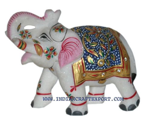 मार्बल हाथी T/u & T/d सजावटी