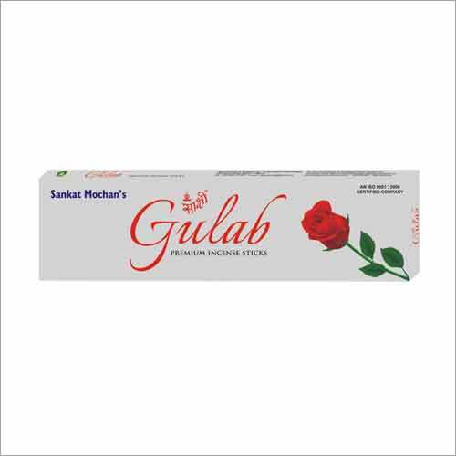 Gulab Premium Incense Sticks - Brown, Round Shape | Floral Fragrance, Includes Incense Holder, Easy to Clean, Ideal for Anti-Odour and Religious Use