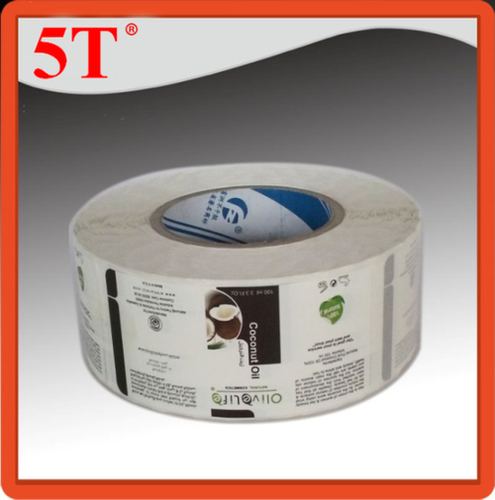 White Coconut Oil Bottle Stickers