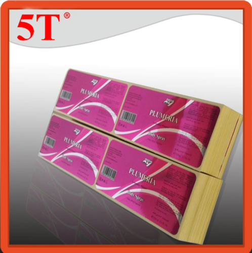Pink Reflective Silver Background Perfume Bottle Stickers