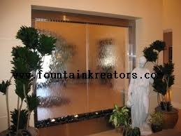 Indoor Waterfall Glass Fountain Lighting: Rgb Underwater Light