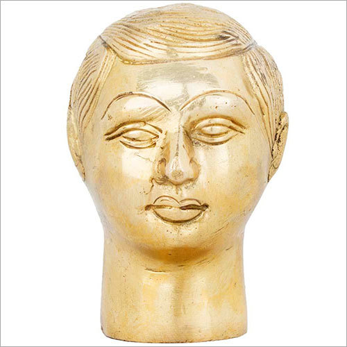 Golden 9.5Cm Brass Men Face
