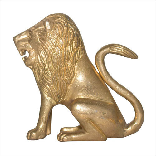 Golden 7.5 Cm Brass Lion