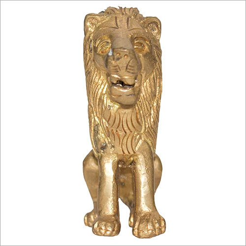 Golden 7.5 Cm Brass Lion