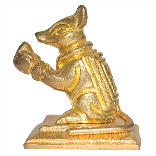 Golden 5 Cm Brass Mouse