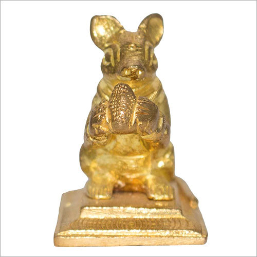 Golden 5 Cm Brass Mouse
