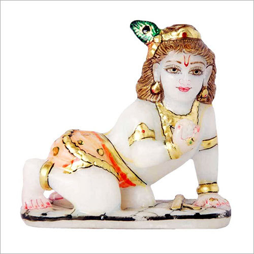 Multi Color Marble Laddu Gopal Idol