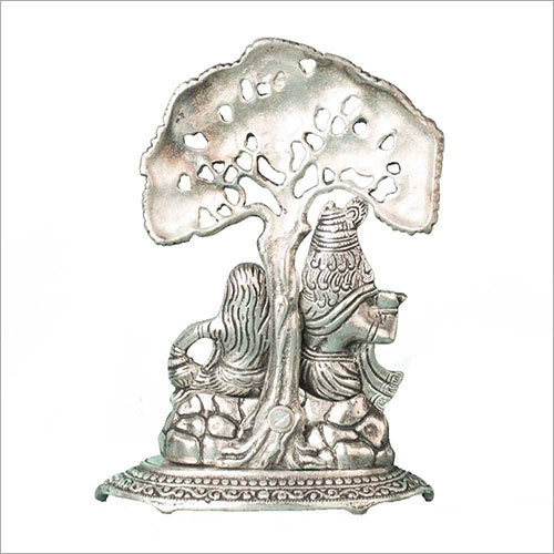 Swayambhu Gunmetal Radha Krishna - 18 Cm, 5.5 X 2 X 8 Inch | Artistic Hindu Theme, Easy To Clean, Polished Finish