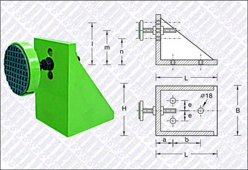 Cutting Machine Mounts - Steel, 150mm to 200mm Dimensions, Green | Easy Installation, High Axial Force Absorption, Corrosion Proof, Rugged Structure