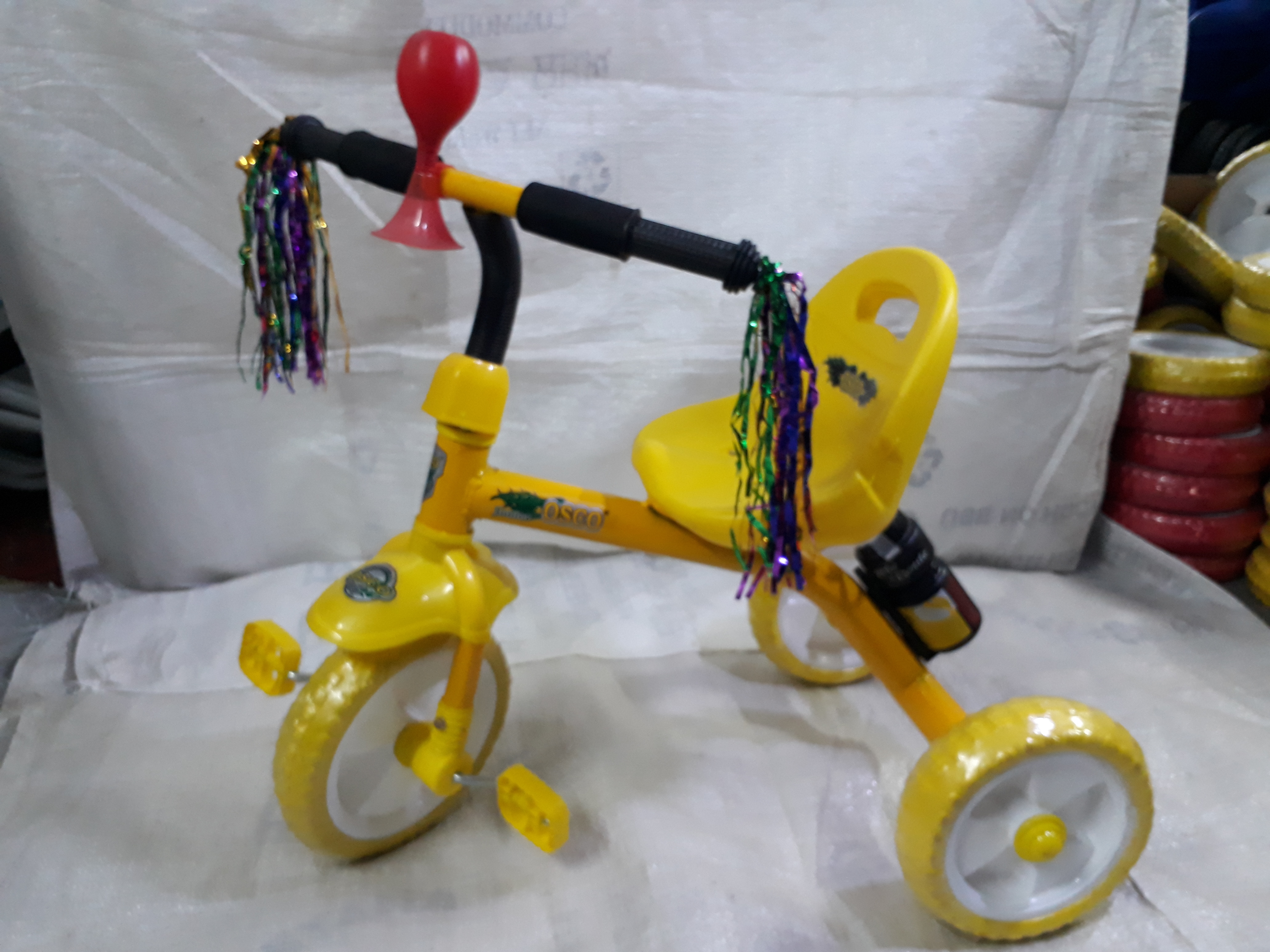 Zapak Double Band Tricycle - Reinforced Plastic Frame Varied Gross Weight By Size & Material | Designed For Kids With Sturdy Plastic Rims