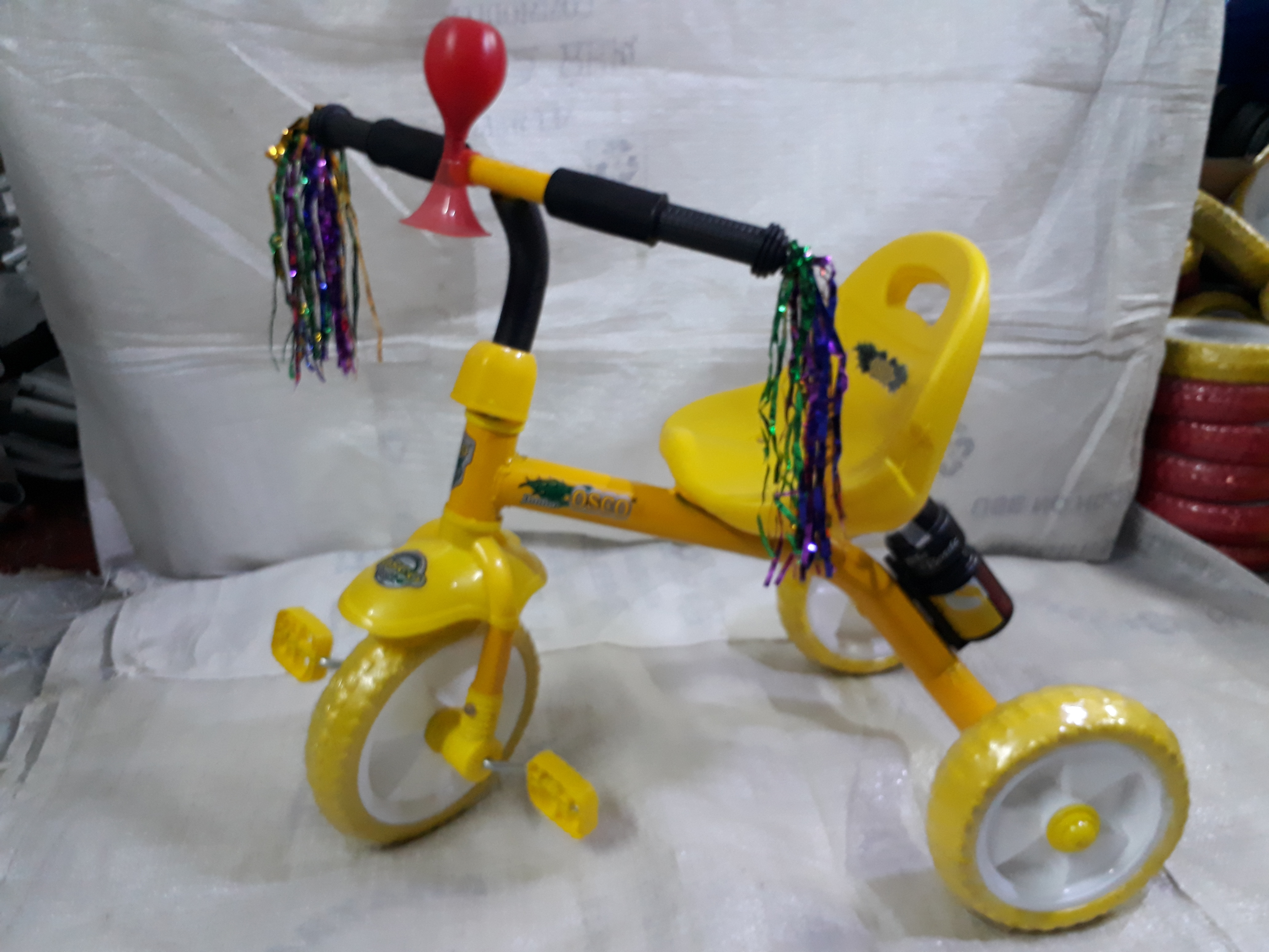 Zapak Double Band Tricycle - Reinforced Plastic Frame Varied Gross Weight By Size & Material | Designed For Kids With Sturdy Plastic Rims