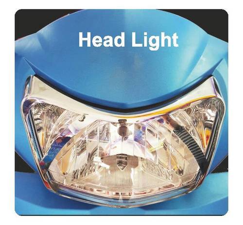Head Light - Glass Material, Standard Size | Durable, Easy to Install, Halogen Lighting for Honda Activa 3G, Quality Assurance Included