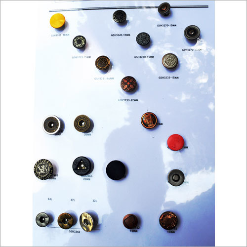 Steel Jeans Button - Steel, 10-20mm Diameter, 2-5mm Thickness | Silver, Screw-on Fastening for Jeans and Apparel Applications