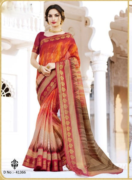Cotton Silk Multicolor Designer Sarees