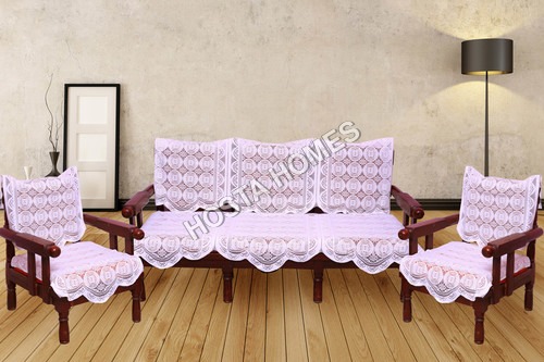 100% पॉलिएस्टर केसी प्लेन नेट सोफा कवर