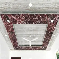 Dstona Engineered Marble False Ceiling - 8x4 Feet, Ivory Wood Finish | Fire Retardant, Waterproof, Quick Setup, Termite Proof