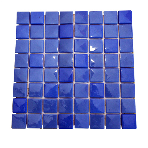 Blue Glossy Mosaic Tiles - Glass, Interior Tiles | Mesmerizing Silken Surface, Water-resistant, Easy To Maintain, Stylish And Durable