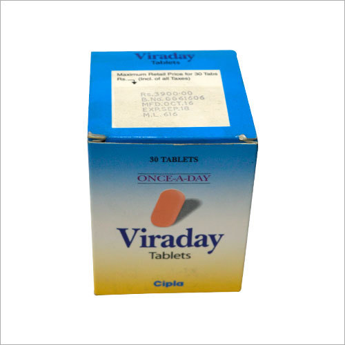 Viraday Tablet - Film Coated, Orange Tablet with Emtricitabine, Efavirenz, Tenofovir | Once Daily Dosage, Supports Healthy Lives Free from AIDS and Hepatitis B