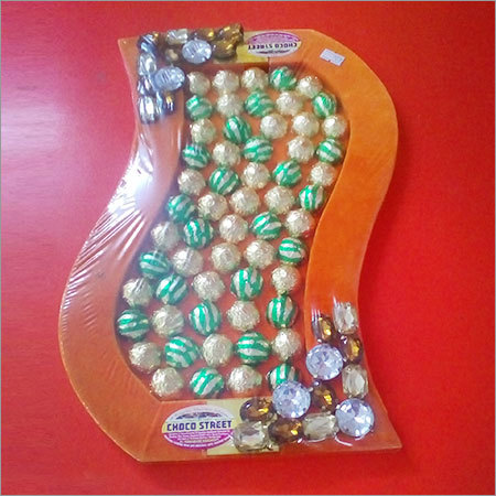गोल आकार का चॉकलेट उपहार पैक
