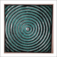 Copper Tiles - Square 4x4 Inches, Moss Green and Black | Customizable Size and Design for Interior Use