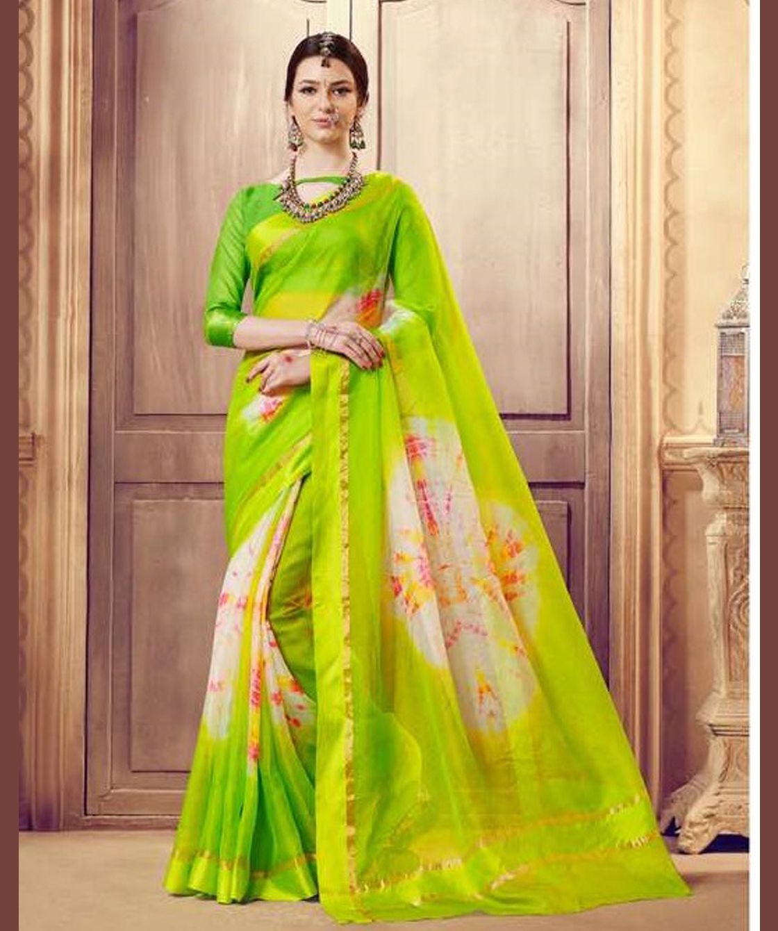 Embroidered Cotton Silk Traditional Saree