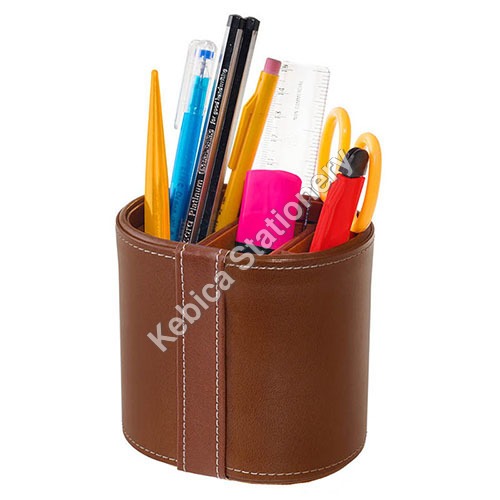 फॉक्स लेदर पेन पेंसिल होल्डर