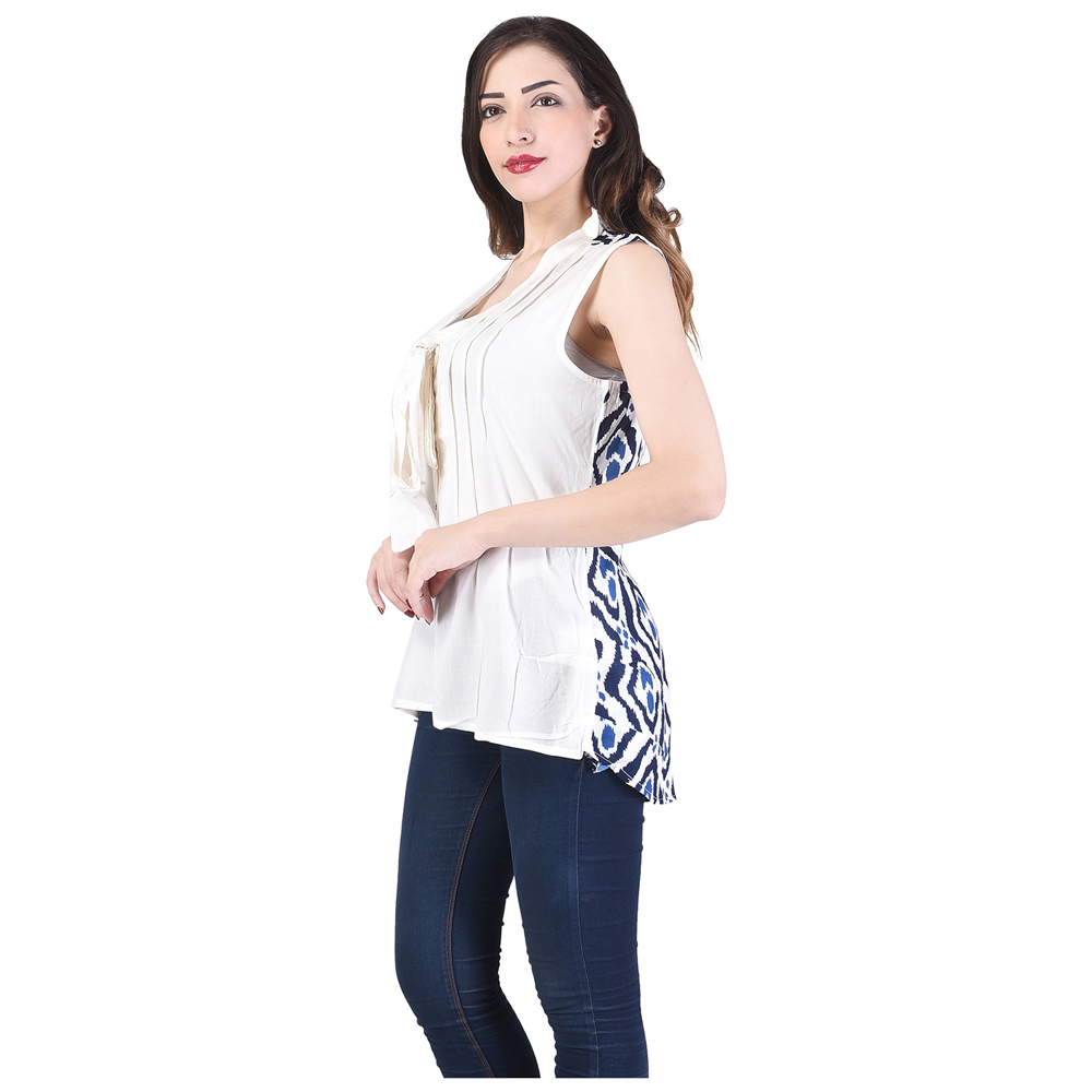 Designer Rayon Kurti - Medium To Double Extra Large | Elegant White, Breathable Fabric, Perfect For Summer Casual And Formal Wear