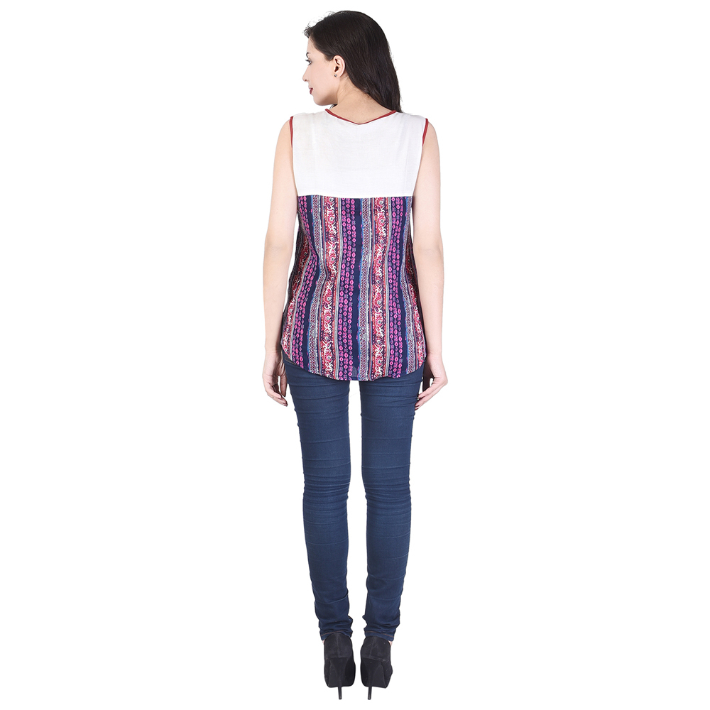 Ethnic Rayon Kurti - Cotton, Medium To Xxl Sizes, White Color | Casual And Formal Style, Summer Wear, Breathable And Washable