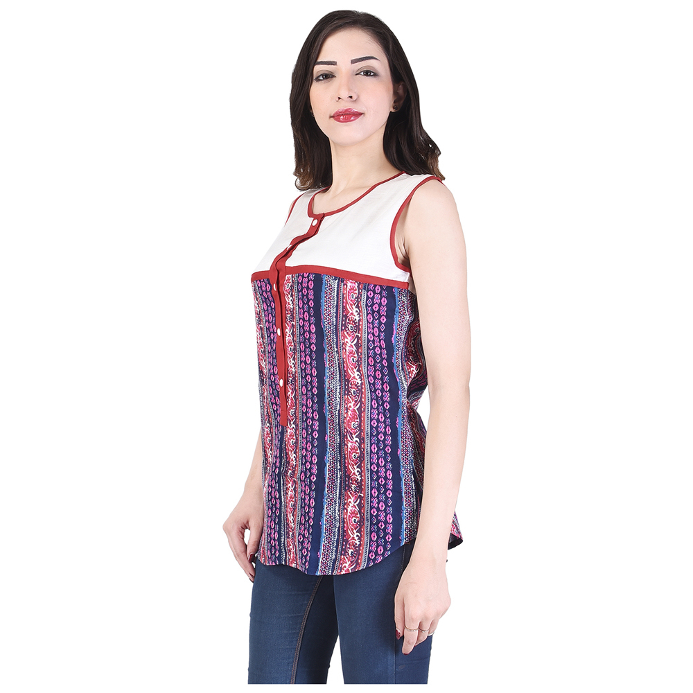 Ethnic Rayon Kurti - Cotton, Medium To Xxl Sizes, White Color | Casual And Formal Style, Summer Wear, Breathable And Washable