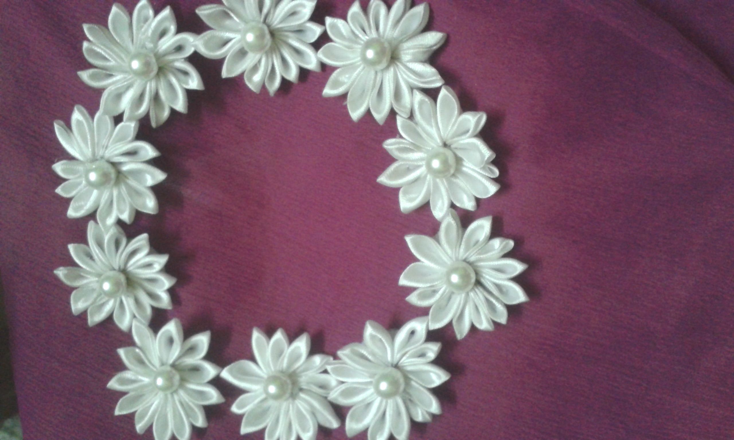 Fabric Flowers - Handmade Satin | Versatile For Arts And Crafts, Elegant Ceremony Decor, Charming Home Decoration, And Wedding Accents