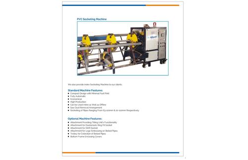 PVC Pipe Socketing Machine - Automatic Operation, PLC Control System , Blue and White Design with 1 Year Warranty