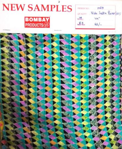 Tebu Satin Fabrics - 44" Width, Jacquard Printed Texture | Tebu Satin Material, Stylish Design