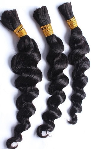Non Remy Double Drawn Hair - Human Hair, Indian, Length 254-812.8 cm, Color Black | Premium Quality Non Remy Hair
