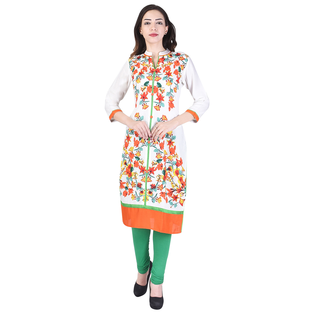 Rayon Traditional Kurtis