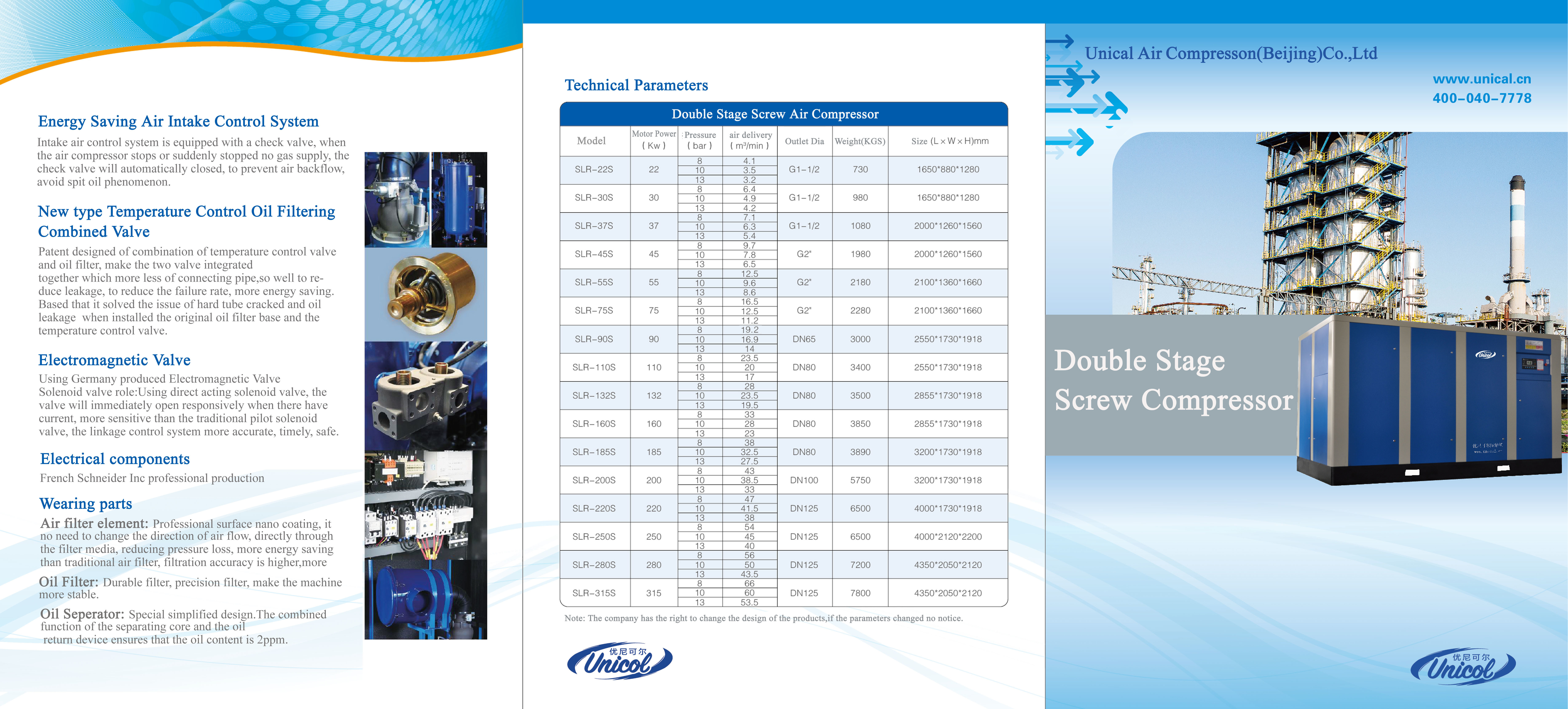 Two Stage Screw Air Compressor Air Flow Capacity: 3.2-4.1 Cubic Meter (M3)