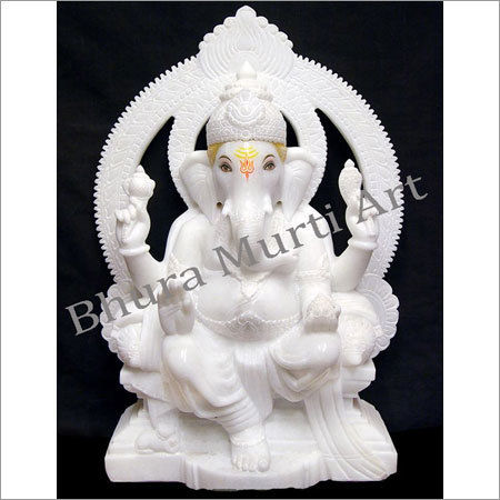 Designer Ganesha Marble Statue