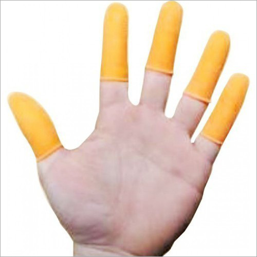 Rubber Finger Cot - Rubber, Standard Size, Yellow | Heat Insulating, Flexible, Comfortable, Easy to Wear