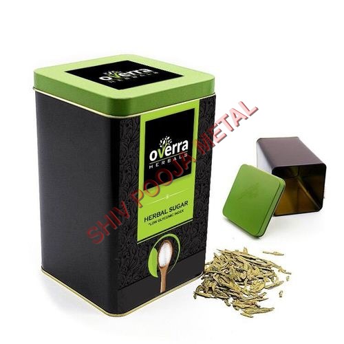 Black And Green Chocolates Square Tin