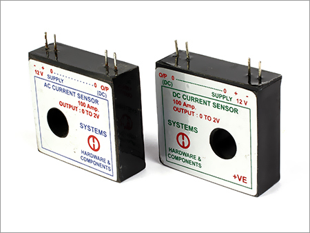 100 Amp Current Sensor - Metal, 47mm x 41mm x 13mm Size, 0 - 2 Volt Output , Ideal for Industrial Automation and Solar Applications