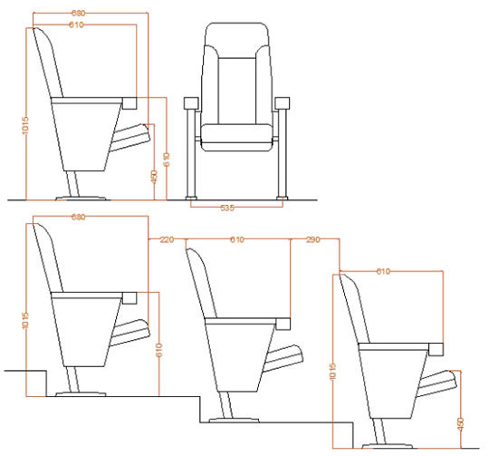 Aluminium Tip Up Chair