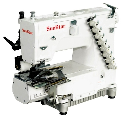 सिलेंडर बेड, हाई-स्पीड, 4-नीडल्स, वेस्ट बैंड, डबल चेन स्टिच सिलाई मशीन