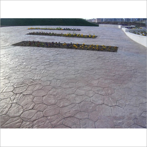 Concrete Stamping - Reddish-brown Textured Finish , Brick Pattern For Durable Driveways, Patios, Sidewalks | Compliant With Astm C311