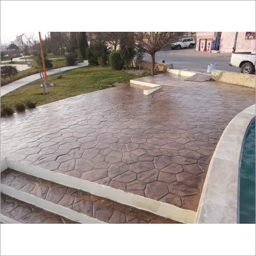 Concrete Stamping - Reddish-brown Textured Finish , Brick Pattern For Durable Driveways, Patios, Sidewalks | Compliant With Astm C311