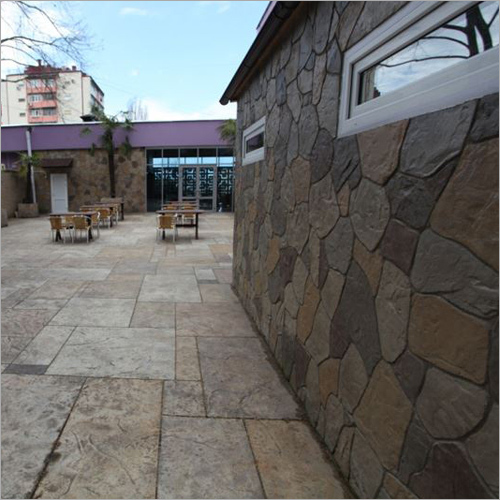 Concrete Stamping - Reddish-brown Textured Finish , Brick Pattern For Durable Driveways, Patios, Sidewalks | Compliant With Astm C311