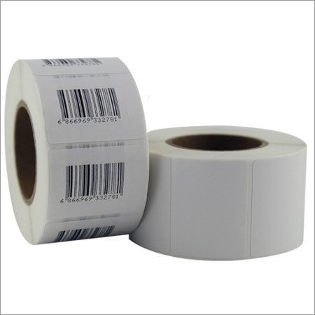 White Barcode Stickers