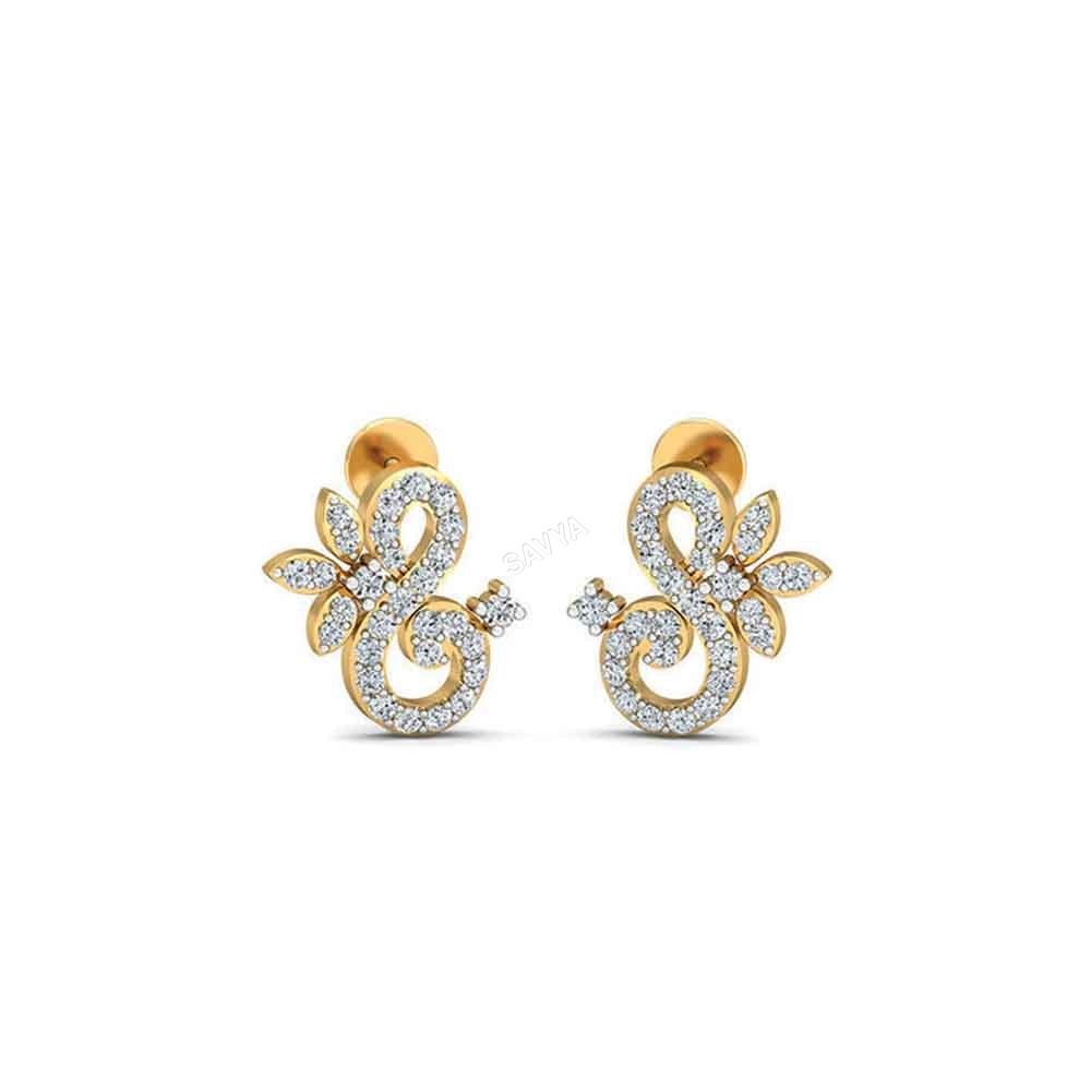 महिलाओं के हीरे के ट्रेंडी झुमके