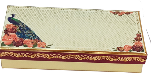 Customize 1/4kg Sweet Box - Cardboard, 203.2x95.25x30.48mm, Cream | Designer Gift Box, Opaque Finish, Matte Lamination, Customizable Design