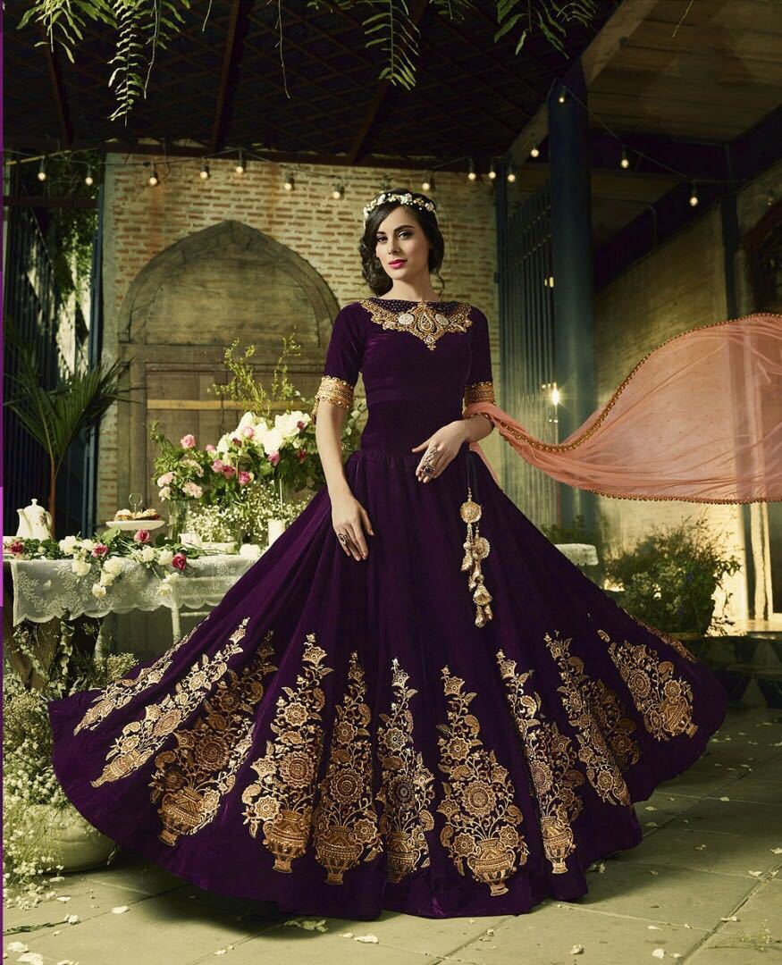 Velvet Anarkali Suits