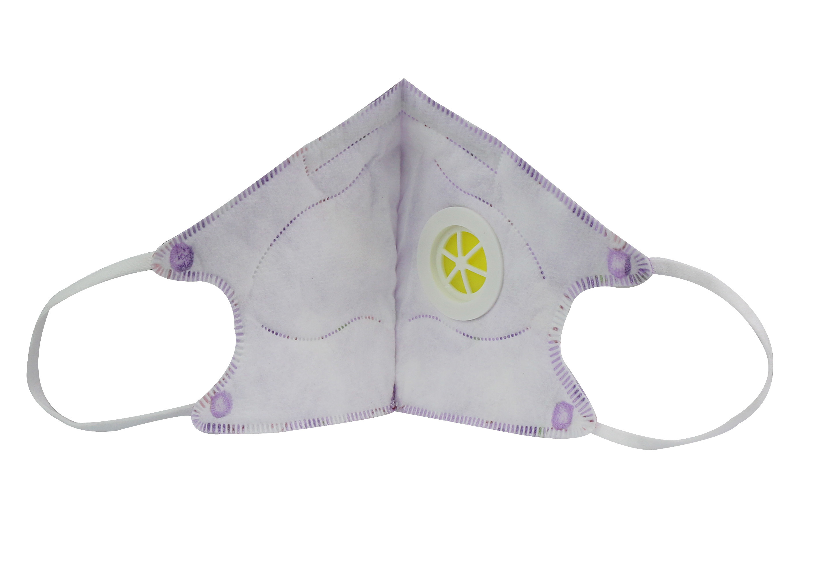Mask - N95 Fabric, 10g, Purple | Anti-pollution With Breathing Valve, Pm2.5 Filtration, Cool Flow Exhalation, Adjustable Nose Clip, Comfortable Fit