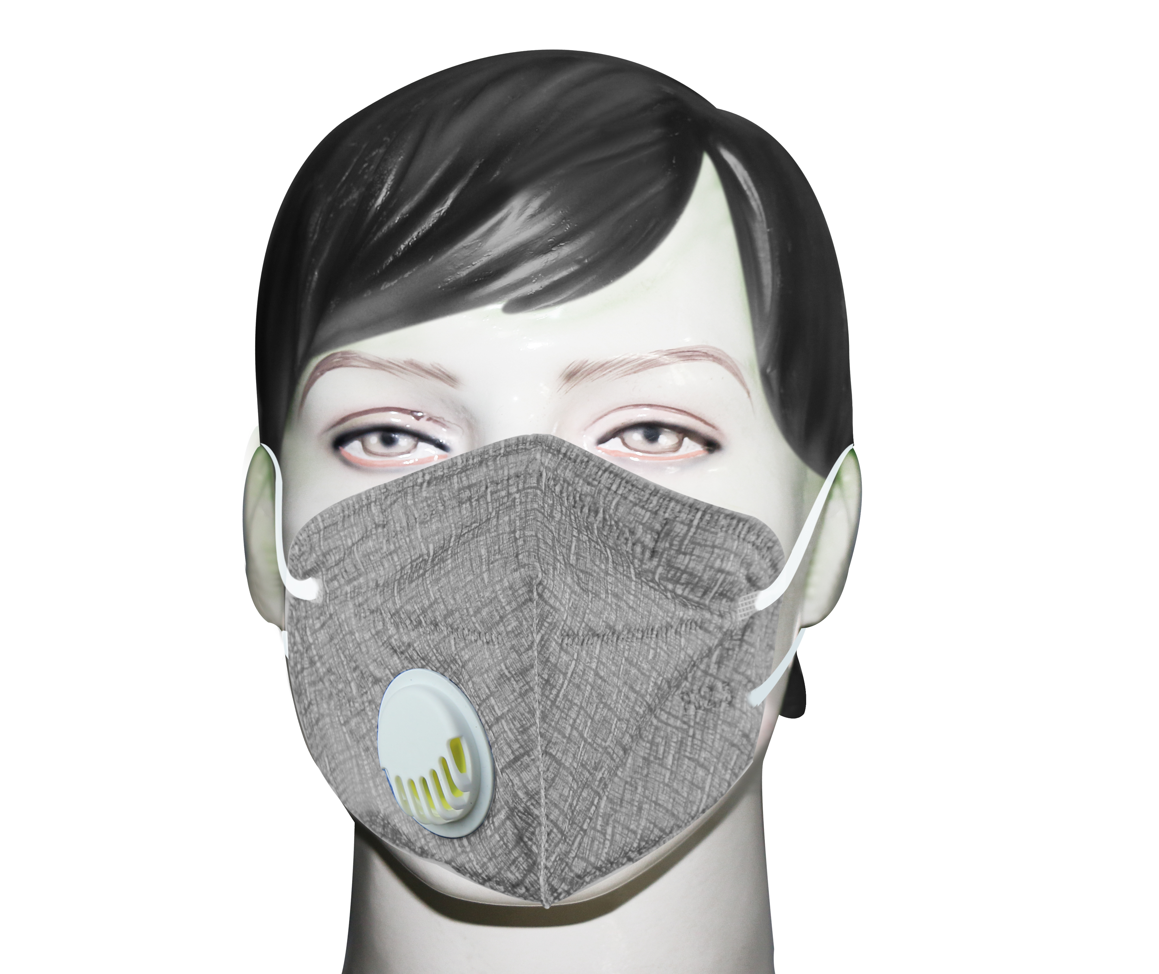 Dr Air N95 Anti-pollution Face Mask - Fabric 10 Grams Silver | Breathable Valve Pm2.5 Filtration Cool Flow Technology Adjustable Fit